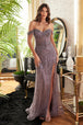 Vestido de lentejuelas sin hombros de Ladivine CD0203