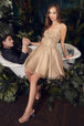 Vestido corto de Tul A-Line CD0212 de Ladivine