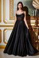 Vestido de corsé satin a línea con adorno de busto CD276 de Ladivine