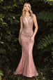 Vestido con detalle de pedreria CD935 de Ladivine