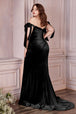 Vestido de terciopelo stretch CD956C de Ladivine