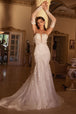 Vestido de novia manga larga de encaje de Ladivine CD977W