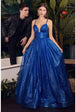 Vestido de gala con brillo en capas CD996 de Ladivine