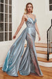 Vestido satén suave con faja CDS417 de Ladivine