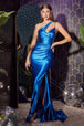 Vestido de satén asimétrico CH119