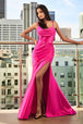 Vestido con capucha satinado CH172