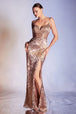 Vestido de lentejuelas iridiscentes ajustados CH180