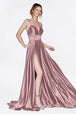 Vestido liso de satén CJ523