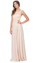 Vestido de fiesta de encaje con pedrería y escote en A Dancing Queen 2240