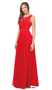 Vestido de fiesta de encaje con pedrería y escote en A Dancing Queen 2240