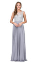 Vestido de fiesta de encaje con pedrería y escote en A Dancing Queen 2240