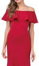Vestido de fiesta ajustado con volantes en los hombros Dancing Queen 2348