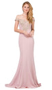Vestido de fiesta ajustado con hombros descubiertos dorado Dancing Queen 2414