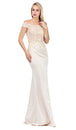 Vestido de fiesta con hombros descubiertos e ilusión adornada Dancing Queen 2440