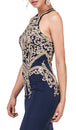 Vestido de Fiesta de Trompeta con Apliques Dorados Dancing Queen 2457