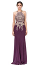 Vestido de Fiesta de Trompeta con Apliques Dorados Dancing Queen 2457