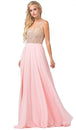 Vestido con cuerpo ilusión adornado con cuentas Dancing Queen 2513