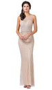 Vestido largo sin mangas con escote redondo adornado Dancing Queen 2529