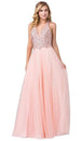 Vestido de línea A con escote en V profundo y adornos Dancing Queen 2532