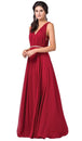 Vestido de noche con escote en V y cinturón de pedrería Dancing Queen 2588