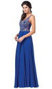 Vestido Largo Sin Mangas Cuello en V Adornado Dancing Queen 2647