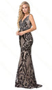 Vestido de lentejuelas sin mangas con escote en V pronunciado Dancing Queen 2733