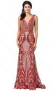 Vestido de lentejuelas sin mangas con escote en V pronunciado Dancing Queen 2733