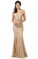 Vestido de Trompeta sin Hombros con Adornos Dancing Queen 2772