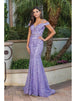 Vestido de Trompeta sin Hombros con Adornos Dancing Queen 2772