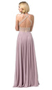 Vestido largo con escote halter y abalorios Dancing Queen 2838