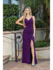 Vestido de fiesta entallado con doble tirante y escote en V Dancing Queen 2905