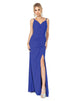 Vestido de fiesta entallado con doble tirante y escote en V Dancing Queen 2905
