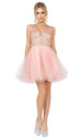 Glitter Embellished Fit And Flare Vestido Corto Dancing Queen 3243