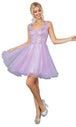 Glitter Embellished Fit And Flare Vestido Corto Dancing Queen 3243