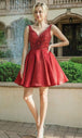 Vestido de cóctel con escote en V y línea A Dancing Queen 3270
