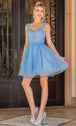 Vestido de Cocktail con Espalda Recortada y Purpurina Dancing Queen 3276
