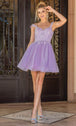 Vestido de Cocktail con Espalda Recortada y Purpurina Dancing Queen 3276