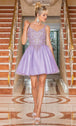 Vestido corto de tul adornado Dancing Queen 3295