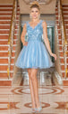 Vestido de cóctel con falda de tul brillante Dancing Queen 3297