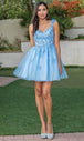 Vestido de Cóctel A-Line con Cuerpo de Cuentas Dancing Queen 3299