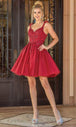 Vestido de Cóctel A-Line con Cuerpo de Cuentas Dancing Queen 3299