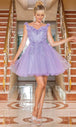 Vestido de cóctel de tul con detalles florales Dancing Queen 3309