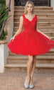 Vestido de cóctel de tul con detalles florales Dancing Queen 3309