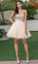 Vestido de Cóctel de Tul con Cuentas en Línea A Dancing Queen 3313
