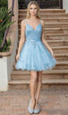 Vestido de Cóctel con Tirantes Dobles Adornados Dancing Queen 3315