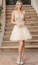 Vestido de Cóctel con Tirantes Dobles Adornados Dancing Queen 3315