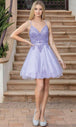 Vestido de Cóctel con Tirantes Dobles Adornados Dancing Queen 3315