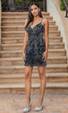 Vestido de cóctel de terciopelo con lentejuelas Dancing Queen 3329