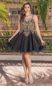 Vestido de cóctel con cuerpo bordado Dancing Queen 3330