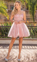 Vestido de cóctel de tul sin mangas Dancing Queen 3336